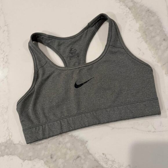 Nike Dri-Fit Victory Racerback Sports Bra Women's Small Gray Unpadded Activewear - Picture 1 of 5